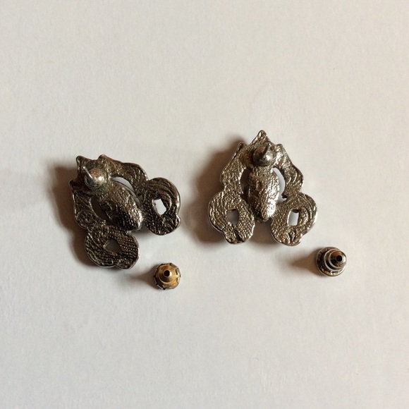 Pink Modern Goth Earrings - Picture 4 of 5